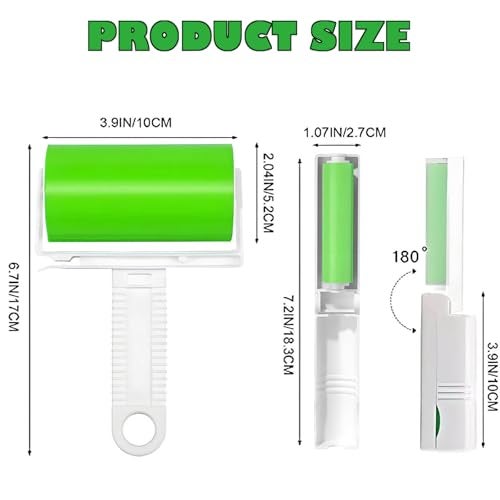 MINGZEE STORE Reusable Washable Lint Roller 5 Pack, Sticky Travel Lint Roller, Portable Compact Pet Hair Remover Cleaner with Cover for Clothes, Pet Hairs, Carseats, Include Mini and Medium Size - Image 4