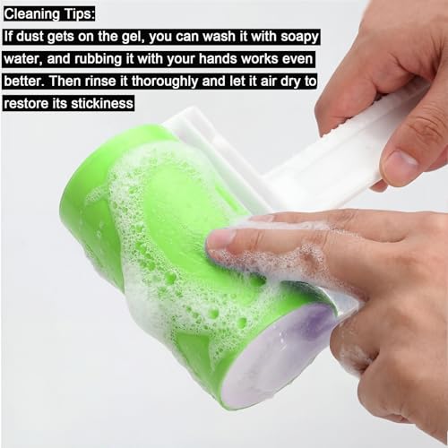 MINGZEE STORE Reusable Washable Lint Roller 5 Pack, Sticky Travel Lint Roller, Portable Compact Pet Hair Remover Cleaner with Cover for Clothes, Pet Hairs, Carseats, Include Mini and Medium Size - Image 3