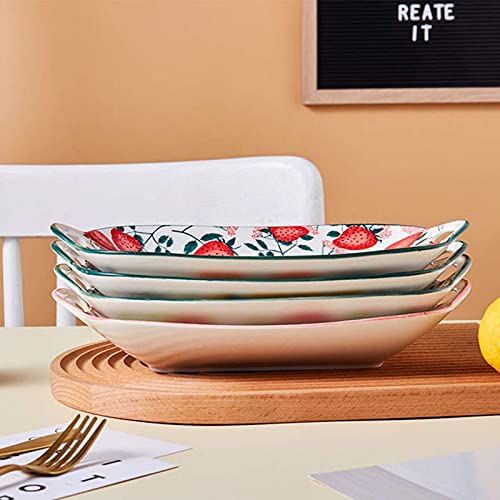 Primetan Rectangle Shape Ceramic Serving Bowls Bakeware Set Baking Pans For HomeHotelKitchenRestaurant Lemon - Image 2