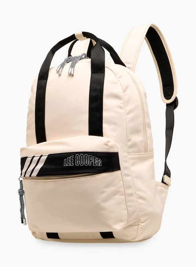 لي كوبر Colourblock Backpack with Adjustable Shoulder Straps and Zip Closure - 13x30x40 cm