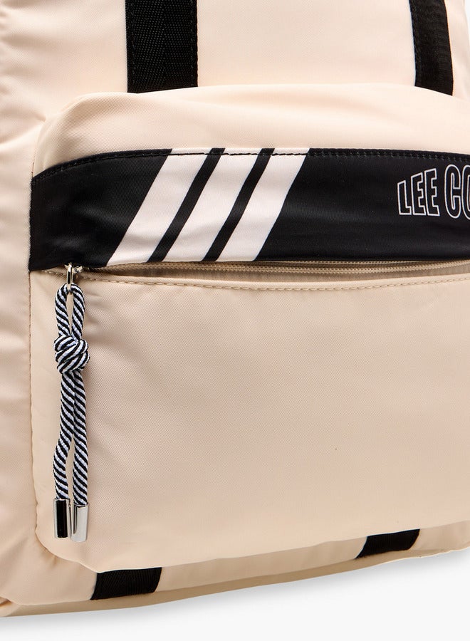 لي كوبر حقيبة ظهر بألوان متداخلة مع أحزمة كتف قابلة للتعديل وإغلاق بسحاب - Image 5