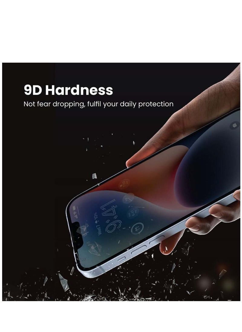 Brave - Privacy Screen Protector for iPhone 13 Pro 6.1inch 9H Anti-Spy Tempered Glass Edge to Edge Coverage Bubble Free, HD Clear, Anti-Scratch, Anti Crack, Easy Installation Including Easy Align Tray - Image 1