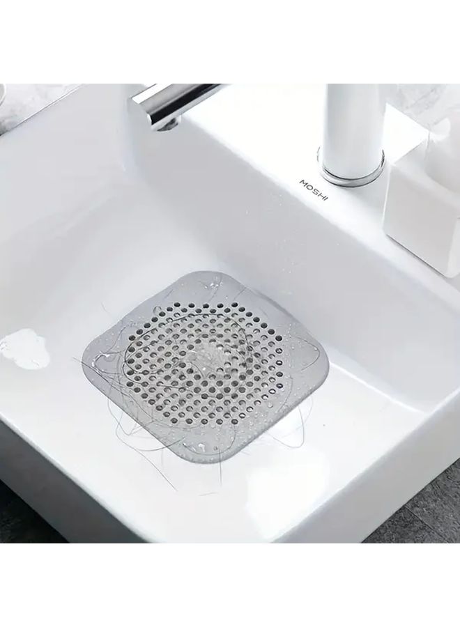 8 Pcs White Bathtub Shower Drain Hair Catcher Durable Bathroom Accessories Perfect Gift For Eleven Holidays - Image 1