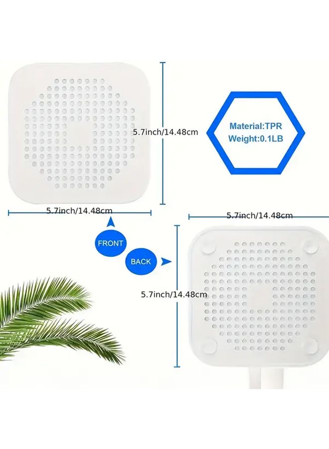 8 Pcs White Bathtub Shower Drain Hair Catcher Durable Bathroom Accessories Perfect Gift For Eleven Holidays - Image 3