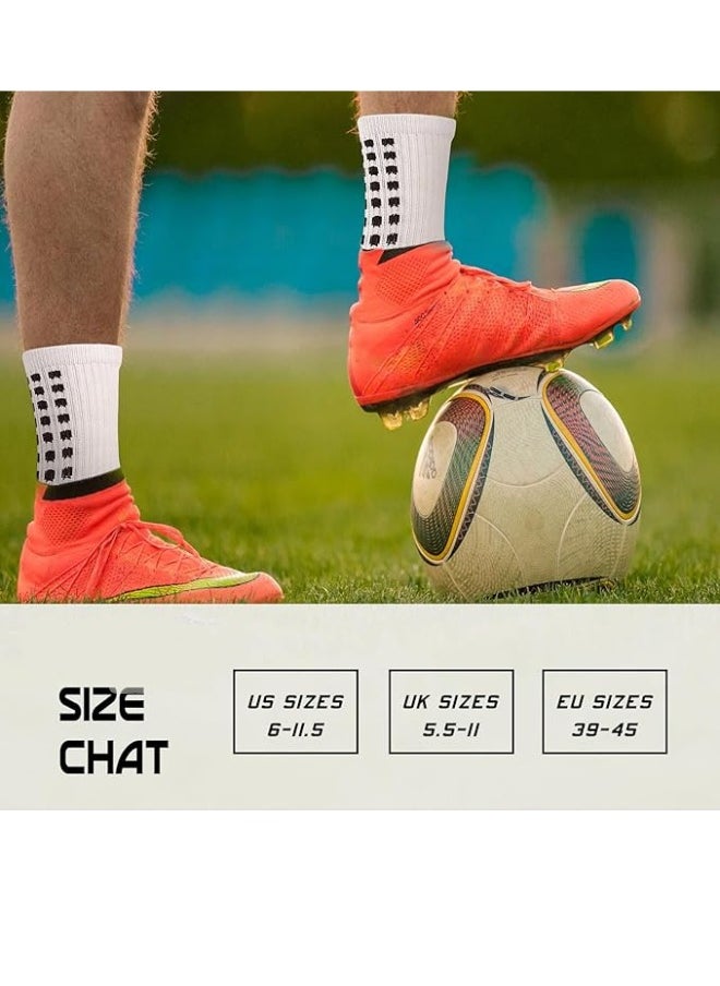 LIMOS 4 Pair Men's Soccer Socks Anti Slip Non Slip Grip Pads for Football Basketball Sports Grip Socks  - Image 4