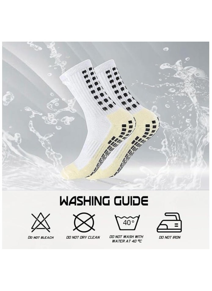 LIMOS 4 Pair Men's Soccer Socks Anti Slip Non Slip Grip Pads for Football Basketball Sports Grip Socks  - Image 5