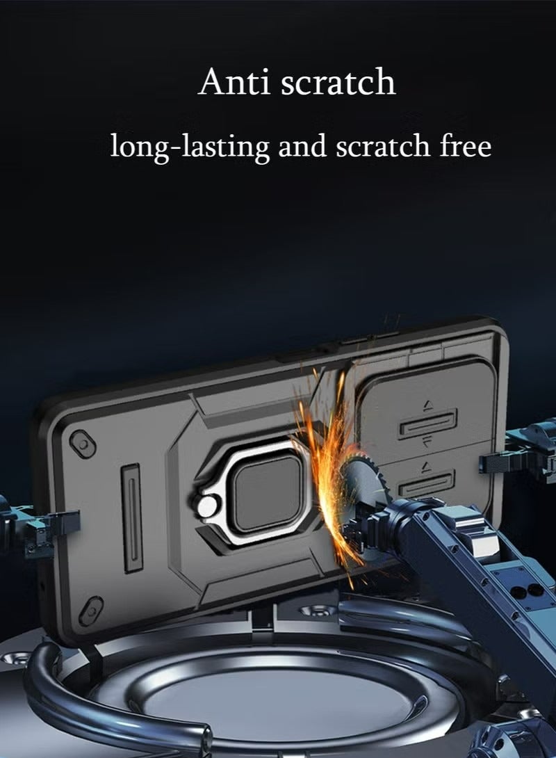 إكس ليفيل الدخن Redmi A3 حالة الهاتف المحمول [ الصف العسكري ] حماية ، مع عدسة حماية المغناطيسي قوس قوس حالة الهاتف المحمول ( أسود ، ينطبق على Redmi A3 ) - Image 4