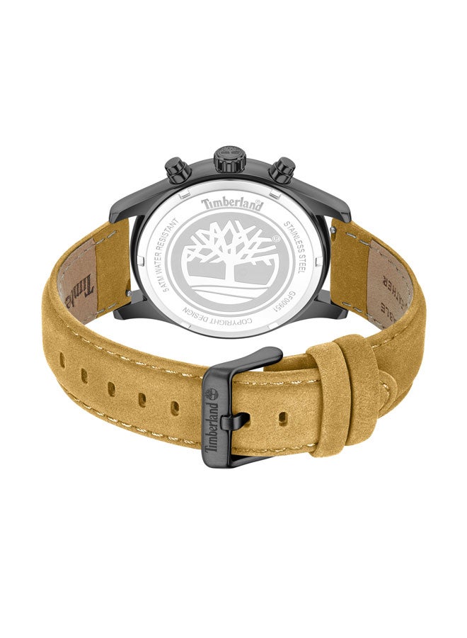 Timberland Men Ashmont Black Dial Leather Strap Chronograph Watch for Men, 44mm - Image 3