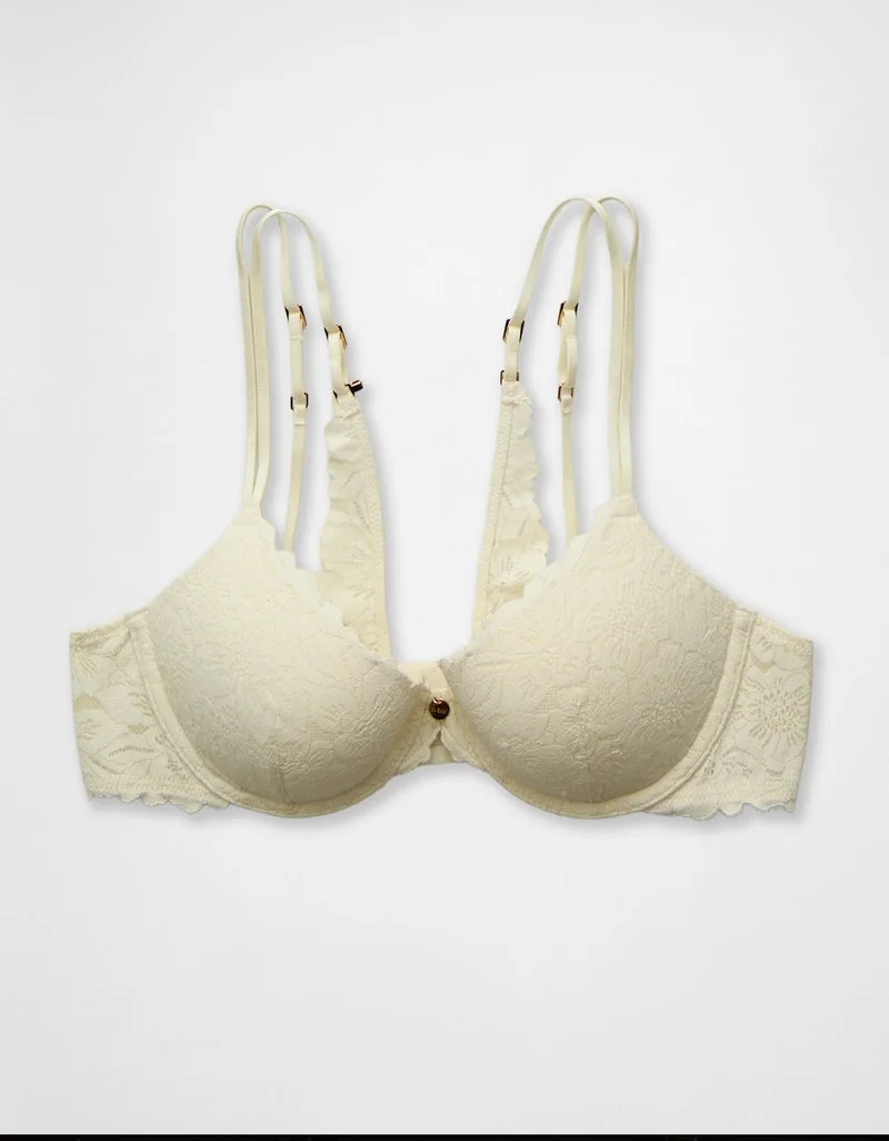 Aerie  Aerie Show Off Rosey Lace Demi Push Up Bra for Women | Best Price UAE