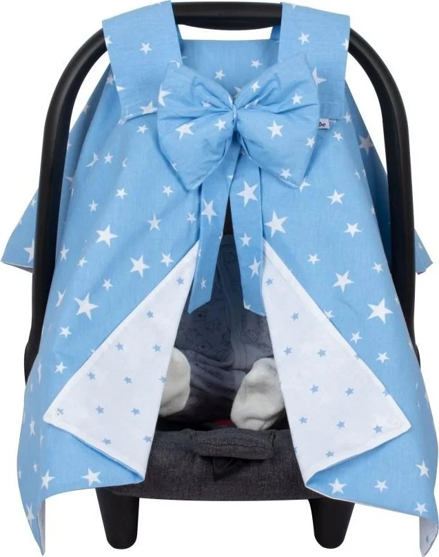 Sevi Bebe Sevi Baby Bow Baby Carrier Cover Blue Star Pattern