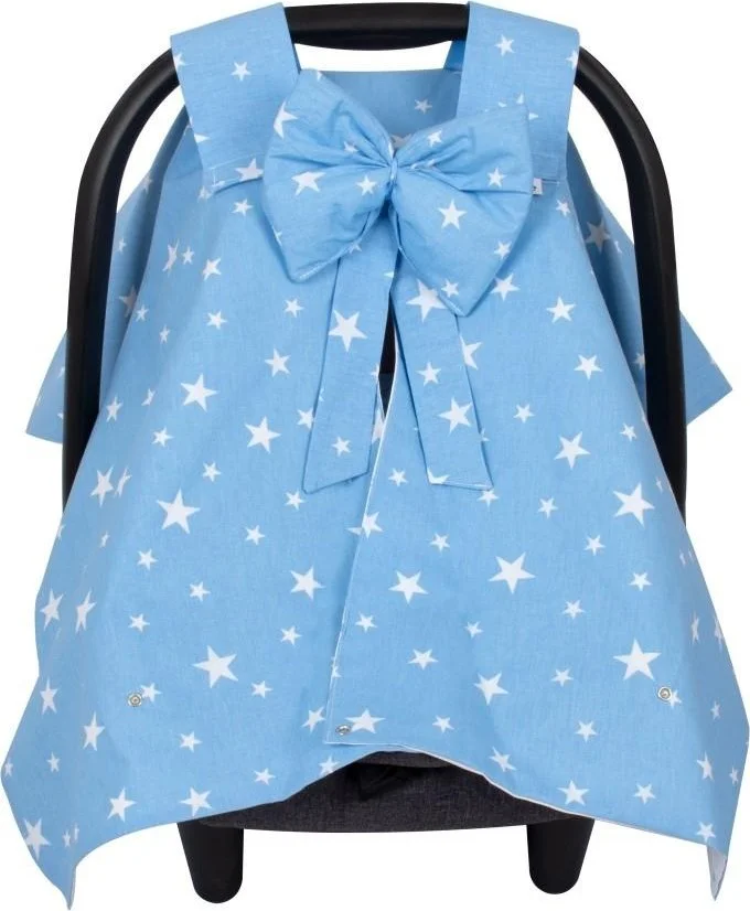 Sevi Bebe Sevi Baby Bow Baby Carrier Cover Blue Star Pattern