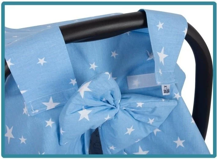 Sevi Bebe Sevi Baby Bow Baby Carrier Cover Blue Star Pattern