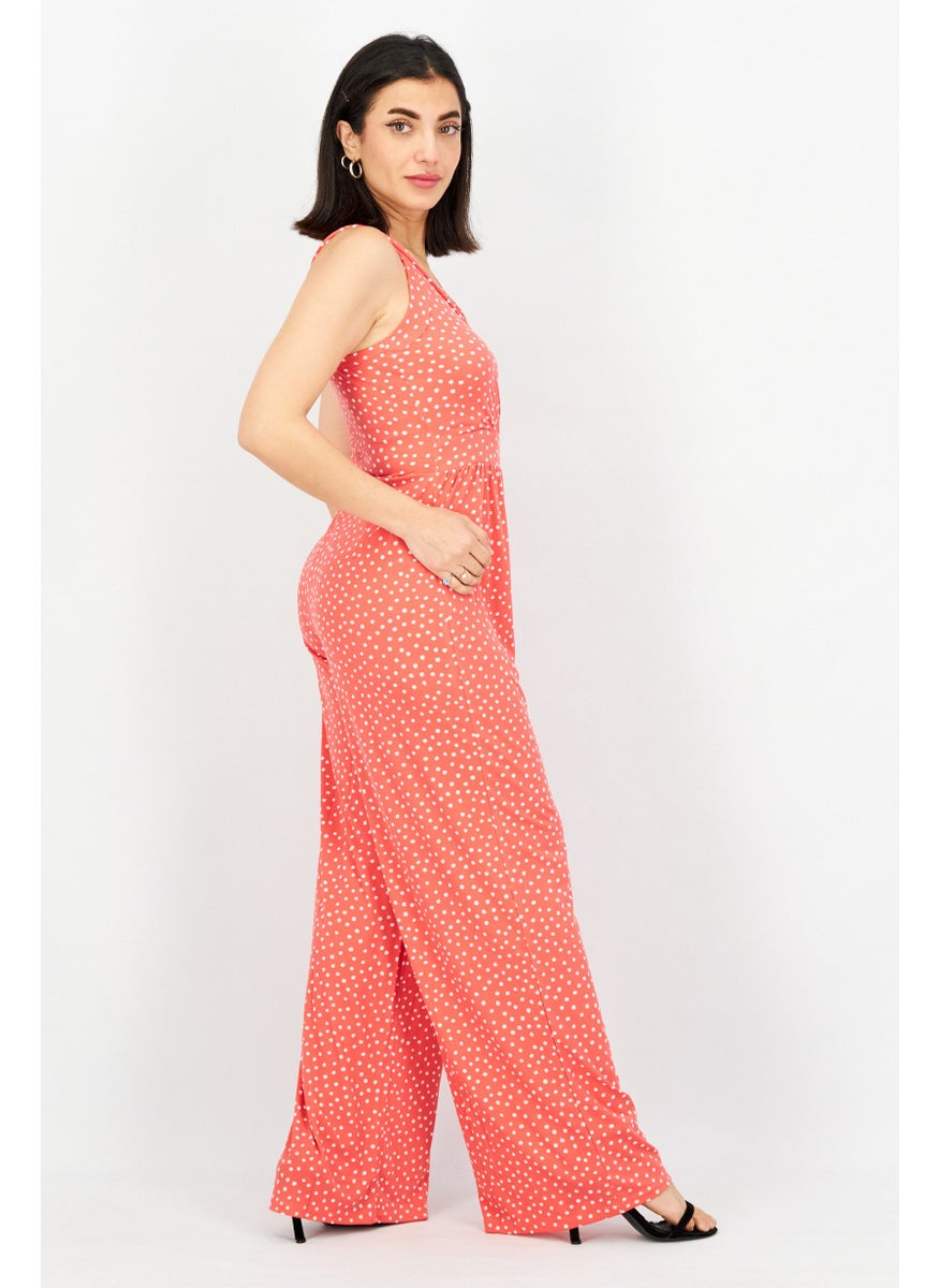 Women Polka Dots Sleeveless Jumpsuit, Pink - pzsku/Z9277664697CF0EE58348Z/45/_/1736691204/fadb17a7-e6f1-407d-b67a-3989ad01b25a