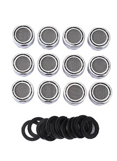 LAWAZIM Plastic Faucet Aerator Set - 12 Piece - Kitchen Bathroom Sinks Faucet Flow Restrictor, ABS Plastic Water Saving Aerator Tap Parts, LeakProof, Male thread Screw-on Universal Fit Bulk Pack.  - Image 1