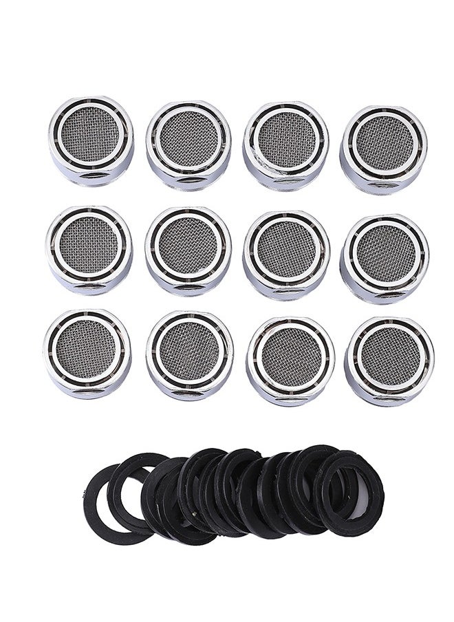 LAWAZIM Plastic Faucet Aerator Set - 12 Piece - Kitchen Bathroom Sinks Faucet Flow Restrictor, ABS Plastic Water Saving Aerator Tap Parts, LeakProof, Male thread Screw-on Universal Fit Bulk Pack.  - Image 1