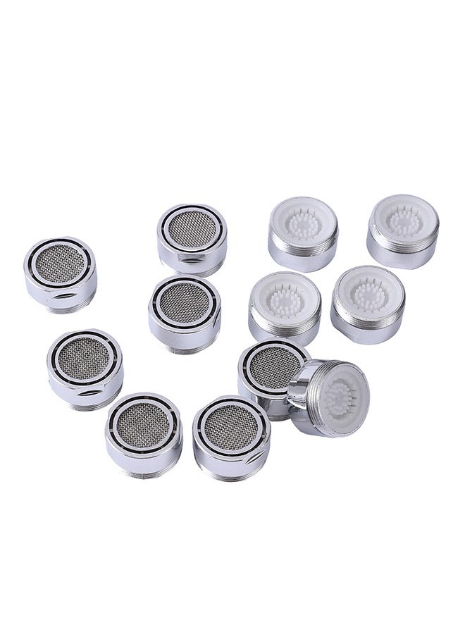 LAWAZIM Plastic Faucet Aerator Set - 12 Piece - Kitchen Bathroom Sinks Faucet Flow Restrictor, ABS Plastic Water Saving Aerator Tap Parts, LeakProof, Male thread Screw-on Universal Fit Bulk Pack.  - Image 3