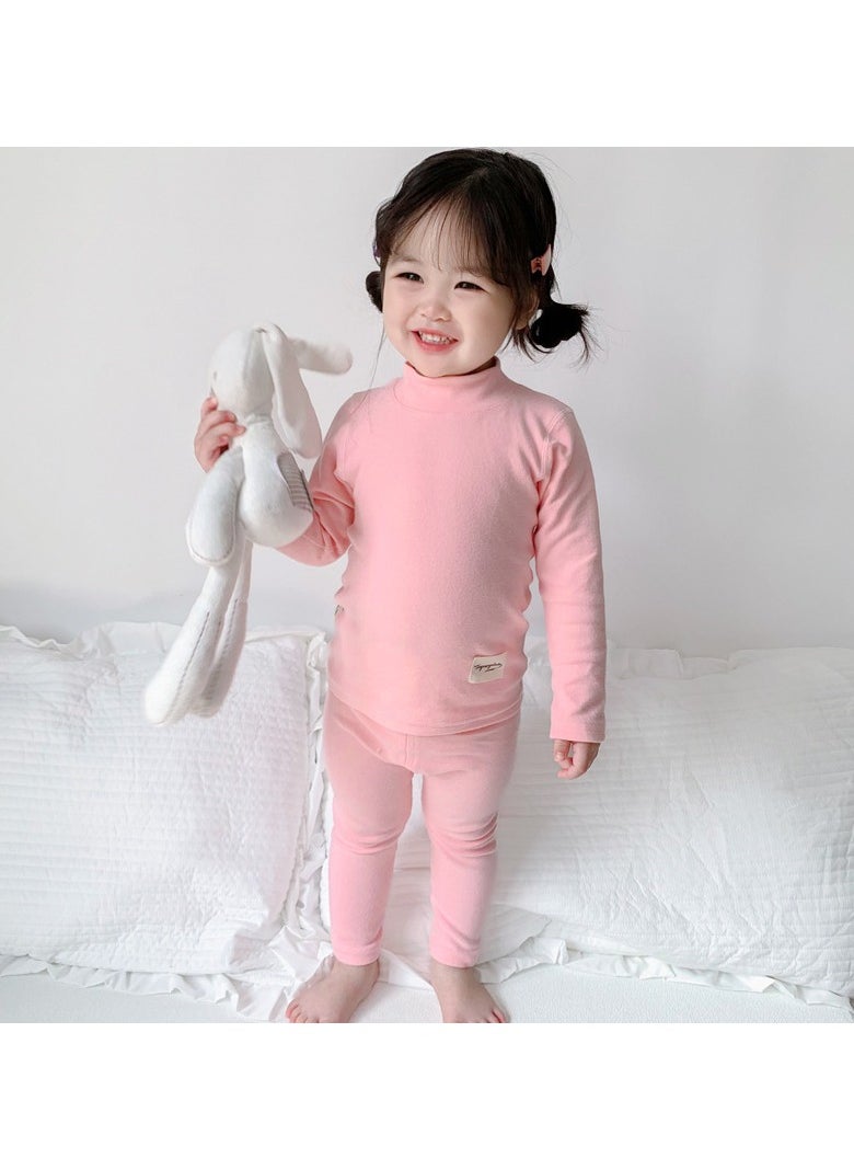 Jorunb Baby Girls Boys Thermal Underwear Set Toddler Cotton Base Layer Soft Warm Jammies Pink  - Image 2