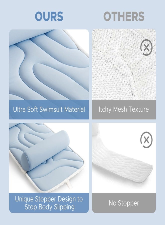 Sunlit Ultra Soft Full Body Bath Pillow for Bathtub, Luxury Thick Tub Pillow for Head Neck Back Support with Lumbar Pillow Multi-Function Stopper, Spa Pillow with Strong Suction Cups, Bath Accessories - Image 4