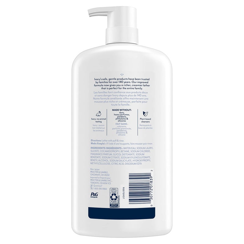 Ivory, Mild & Gentle Body Wash, Original, 27 Fl Oz - Image 2