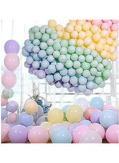 SKY-TOUCH SKY-TOUCH 100 pcs Macaron Latex Party Balloons，Candy Colored Latex Party Balloons For Wedding, Graduation, Kids Birthday Party,Christmas,Baby Shower, Party Supplies, Arch Balloon Tower  - Image 1