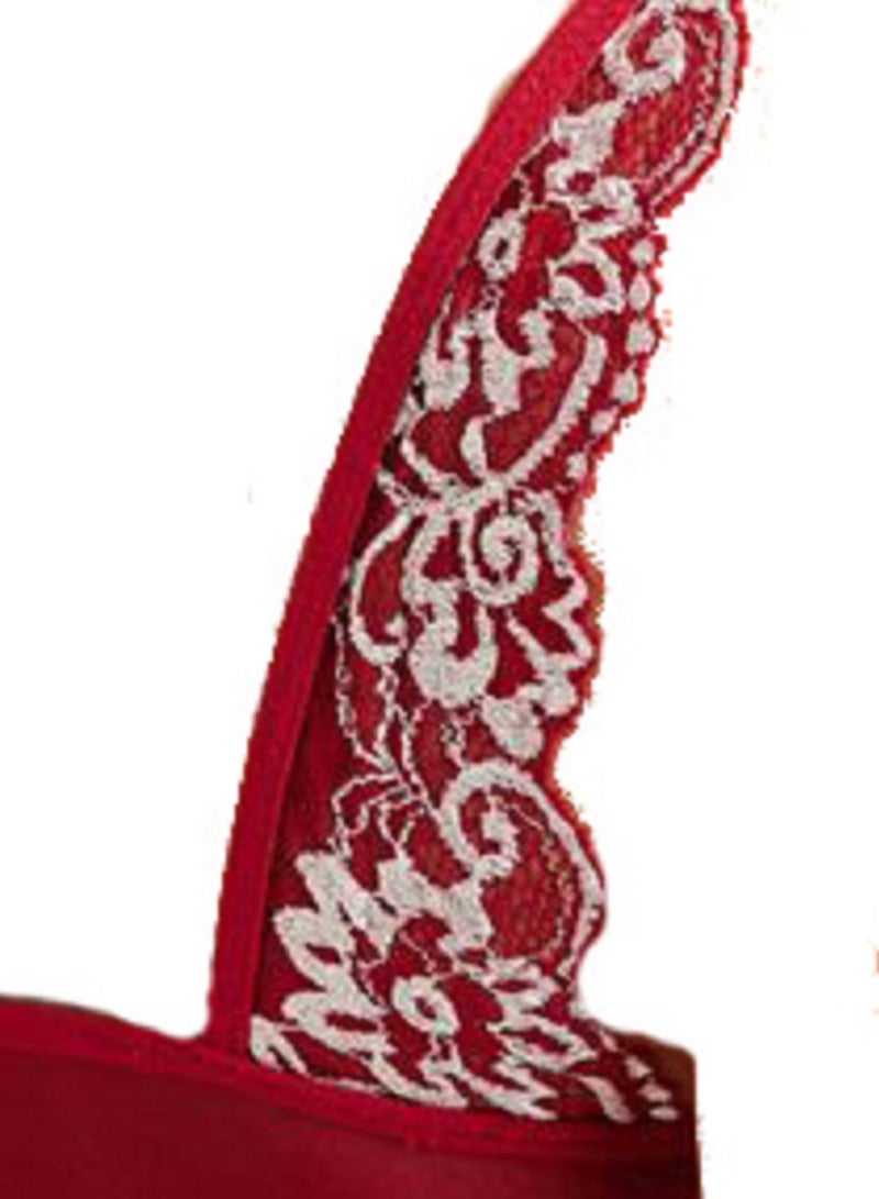 Women Lace Babydoll V Neck Sleepwear Nightdress.  - Image 5