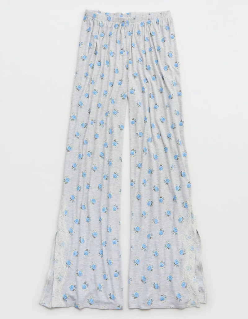 Aerie  OVERSLEPT by Aerie Real Soft Ribbed Trouser PJ for Women | Best Price UAE