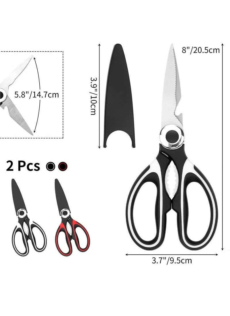 Generic - Kitchen Shears, 2 Pack Heavy Duty Kitchen Shears, Dishwasher Safe Meat Shears, Universal Kitchen Shears for Chicken/Poultry/Fish/Meat - Image 1