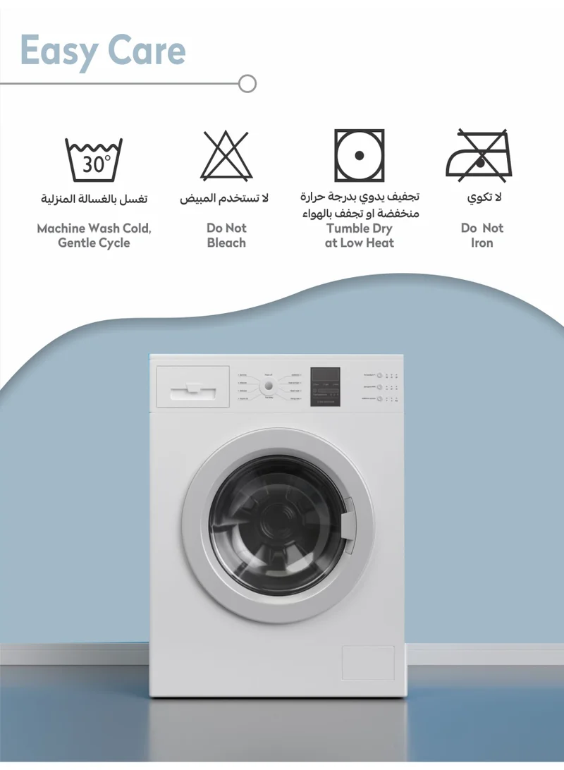 دوناتيلا طقم مفرش سرير كامل 6 قطع مقاس مزدوج 240×260 سم , مايكروفايبر ناعم , تطريز مشجر انيق يناسب سرير 200×200سم