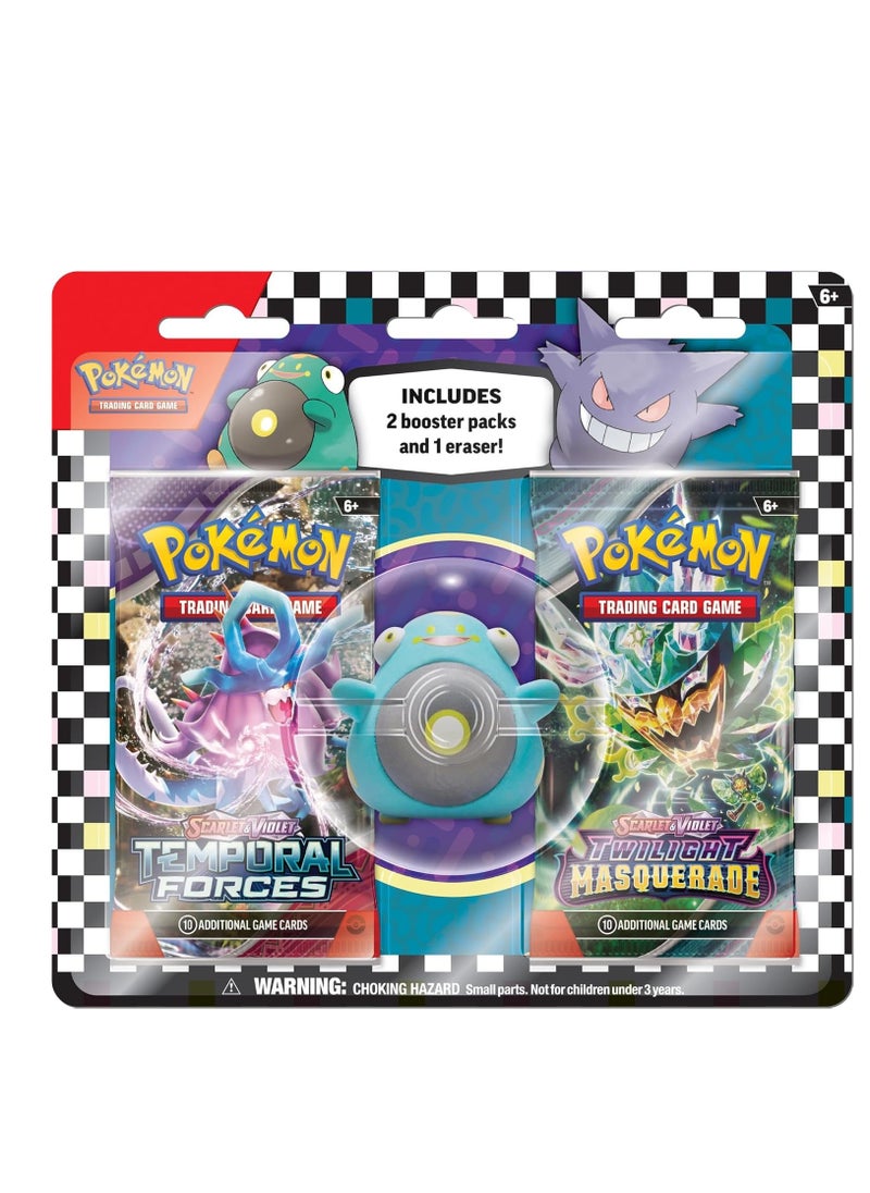 Pokemon TCG Pokemon TCG: Back To School Blister Pack With Eraser - 1 Piece Only, Assorted/Styles May Vary  - Image 1