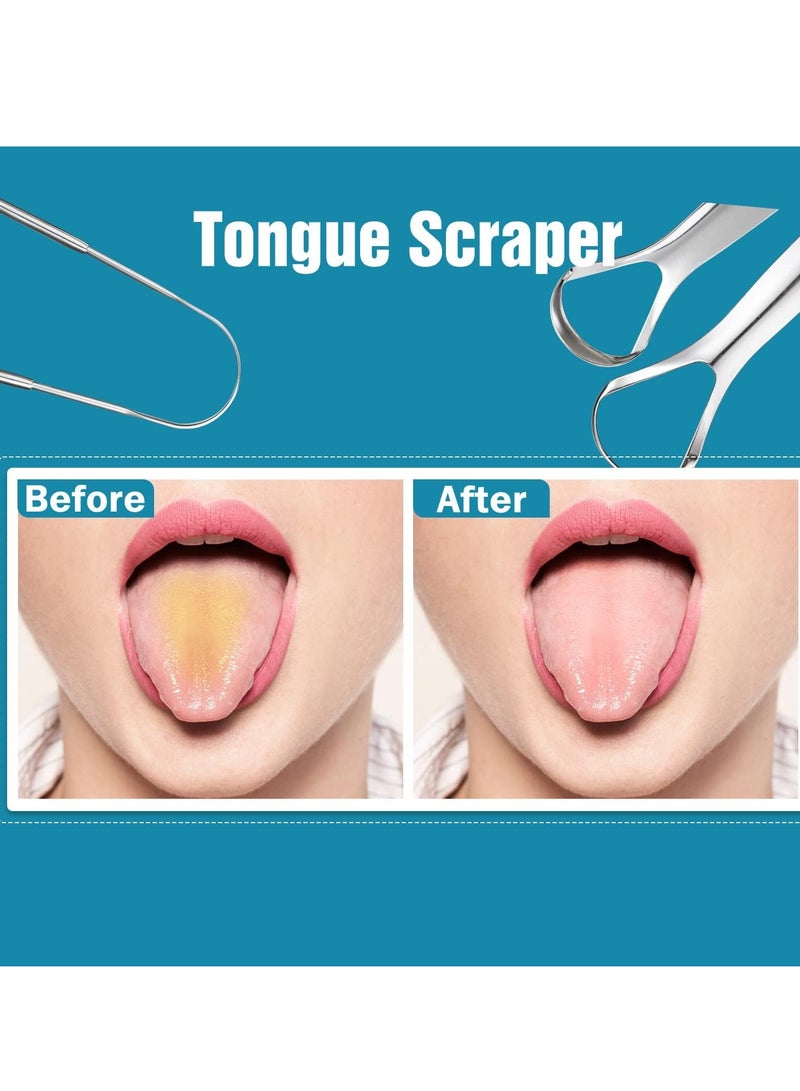 Generic Tongue Cleaner, Portable Tongue Sc, Stainless Steel Oral Tongue Cleaners, Easy to use Tongue Scrapers for Adults Kids, Professional Tongue Scrapers for Fresher Breath in Seconds  - Image 3