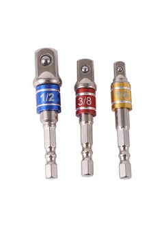 LAWAZIM Socket Adapters 3-Piece | Power Hand Tools Sockets Adapter sets, Hex Square Nuts Driver Drill Impact Socket Extension Bit Adapter Socket  - Image 1