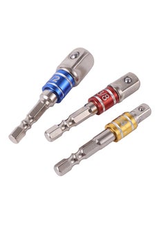 LAWAZIM Socket Adapters 3-Piece | Power Hand Tools Sockets Adapter sets, Hex Square Nuts Driver Drill Impact Socket Extension Bit Adapter Socket  - Image 2