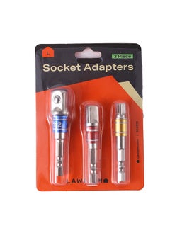 LAWAZIM Socket Adapters 3-Piece | Power Hand Tools Sockets Adapter sets, Hex Square Nuts Driver Drill Impact Socket Extension Bit Adapter Socket  - Image 4