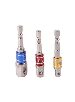 LAWAZIM Socket Adapters 3-Piece | Power Hand Tools Sockets Adapter sets, Hex Square Nuts Driver Drill Impact Socket Extension Bit Adapter Socket  - Image 3