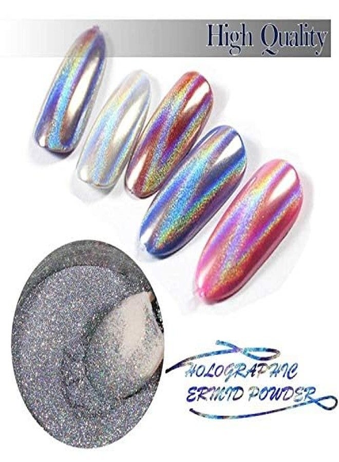 Pretty Diva PrettyDiva Holographic Nail Powder - Unicorn Rainbow Chrome Nails Powder Manicure Pigment 1g/jar - Image 5