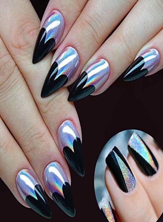 Pretty Diva PrettyDiva Holographic Nail Powder - Unicorn Rainbow Chrome Nails Powder Manicure Pigment 1g/jar - Image 3