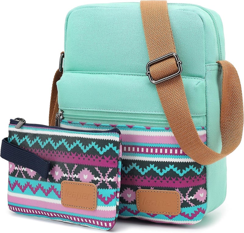 Leaper Girls Crossbody Purses for Kids 2 PCS Cross Body Bag Women Messenger Bag Girls Canvas Bag Cross Body Purse Set | for Kids, 2 PCS, Women - Image 2
