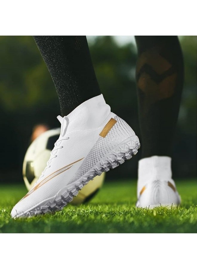 GGEROU Men's Football Shoes,Boy's Soccer Cleats,Athletic Soccer Training Shoes,High-Top Breathable Athletic Football Boots,Indoor Outdoor Cleats  - Image 3