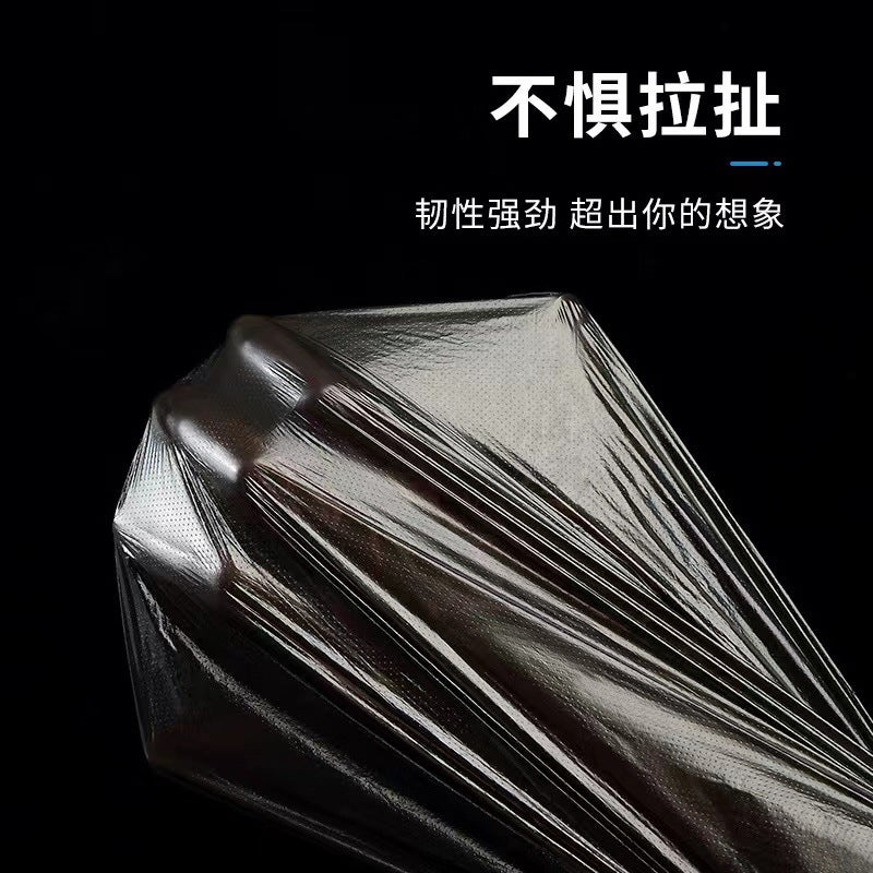 Garbage Bag Household Thickened Black Disposable Large Portable Vest Flat Mouth Plastic Bag Drawstring Type - Image 3