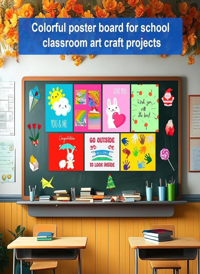 rookea 10 Pcs Poster Board Colorful Paper 14x18, ROOKEA Vision Boards Bulk Blank Graphic Display Posterboard Card Paper for Kids School Classroom Arts Craft Projects Drawing Scrapbooking - Image 4