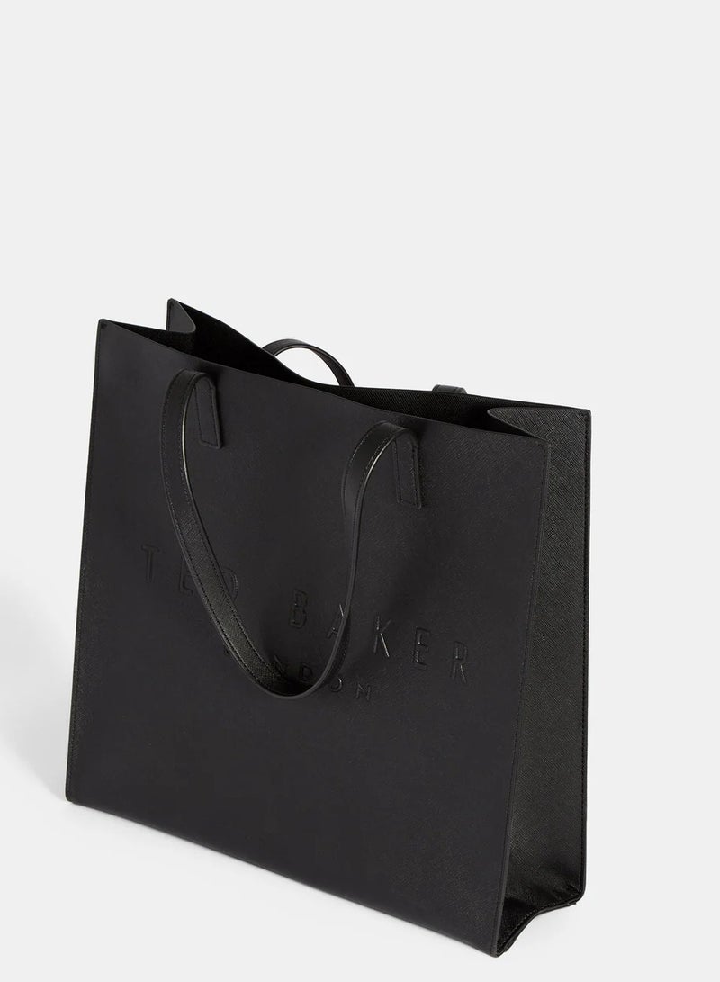تيد بيكر حقيبة توت نسائية كبيرة من تيد بيكر باللون الأسود - Image 3