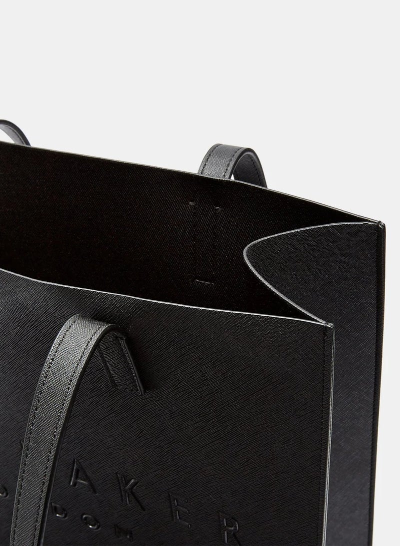 تيد بيكر حقيبة توت نسائية كبيرة من تيد بيكر باللون الأسود - Image 4