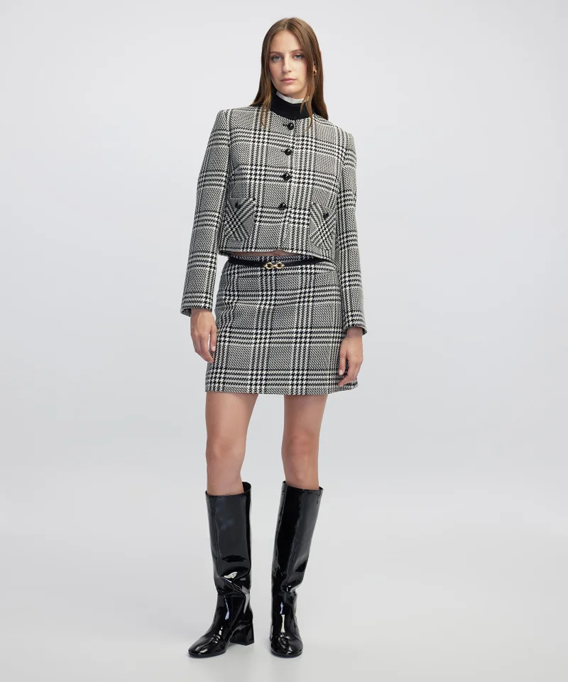 ابيكول تنورة قصيرة كاروهات