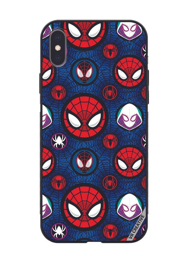 VR CREATIVE Protective Case Cover For Apple iPhone XS Max Spiderman Design Multicolour