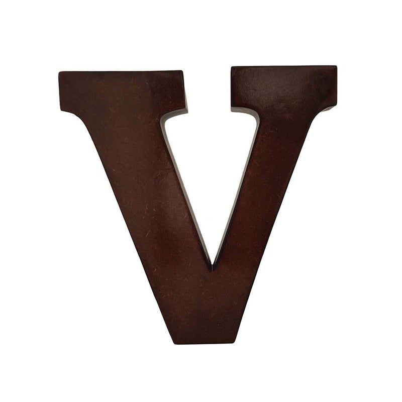 AKDAMA Wooden V Letter- English Upper Case Alphabets Cutouts for Art and Craft Work (V_Brown_15x2.5 cm) - Image 2