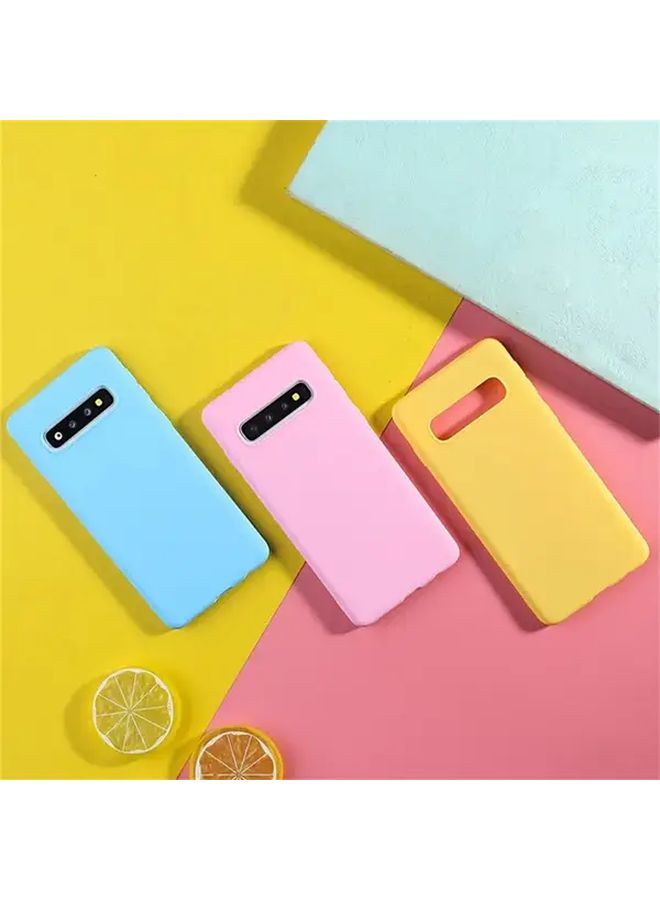 Red Soft Phone Case Compatible with Galaxy S10e Candy Color Back Cover - Image 5