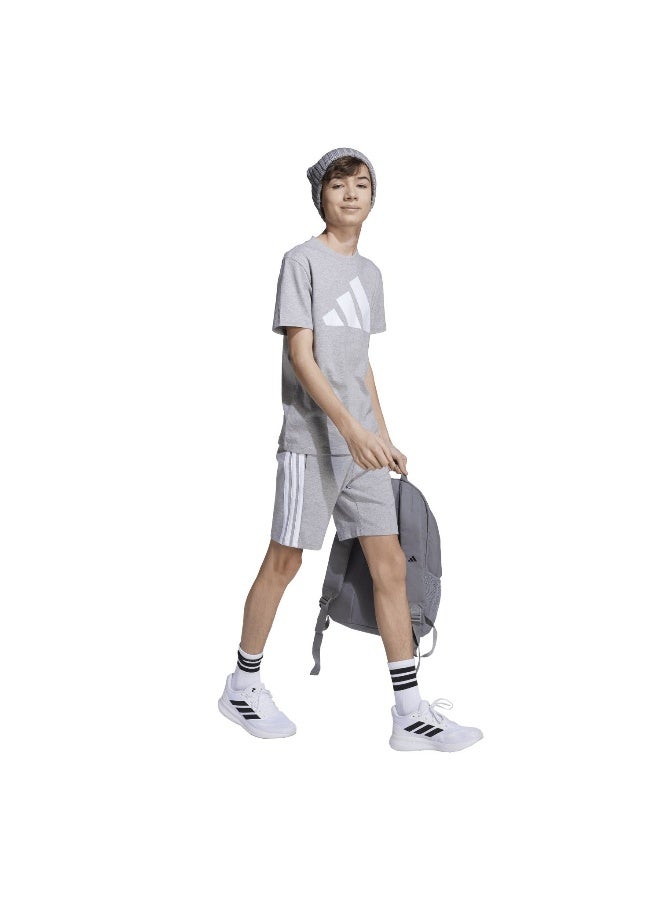 Adidas J Bl Tee 160 Grey Training T-Shirts For Junior 7-8Y - Image 4