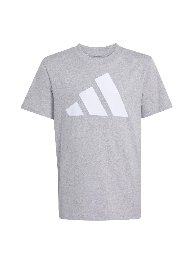 Adidas J Bl Tee 160 Grey Training T-Shirts For Junior 7-8Y