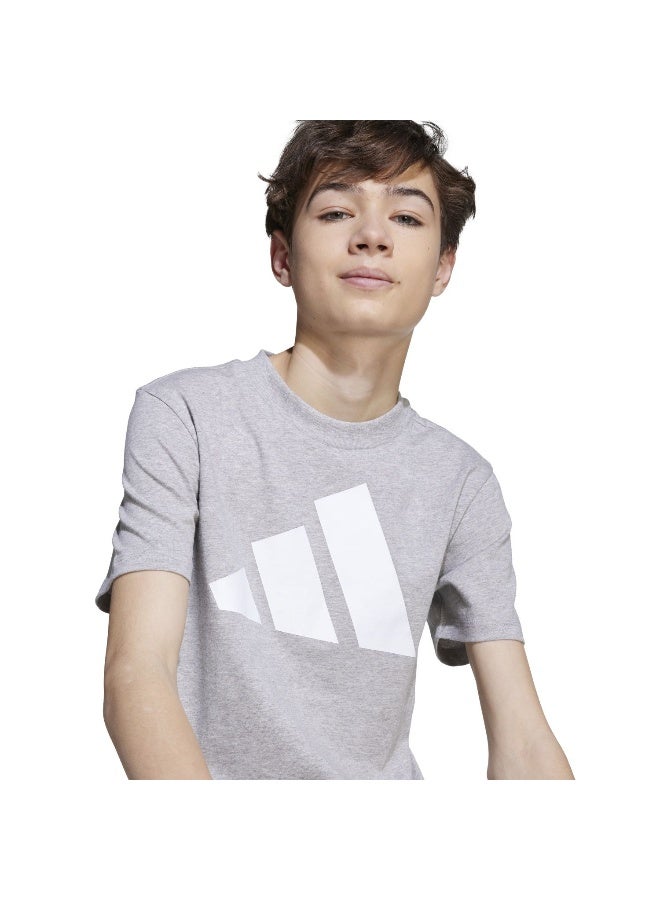 Adidas J Bl Tee 160 Grey Training T-Shirts For Junior 7-8Y - Image 5