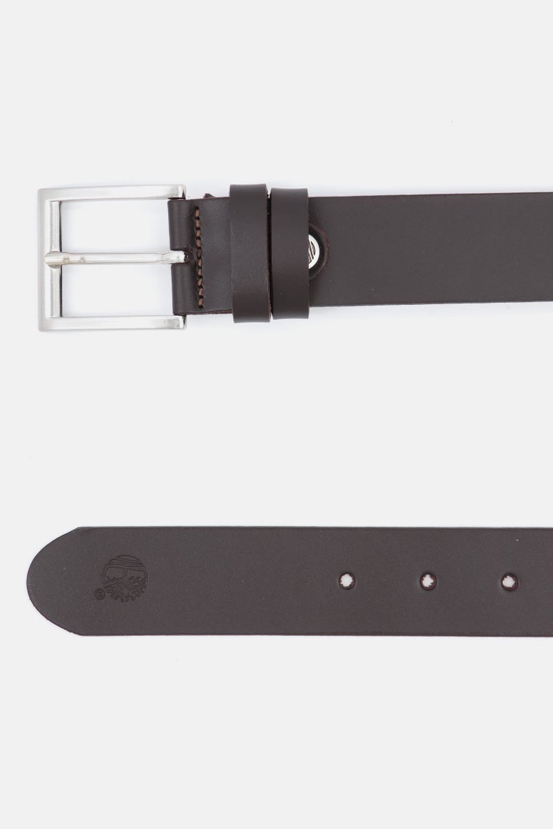 Timberland Men Leather Belt, Drak Brown  - Image 2